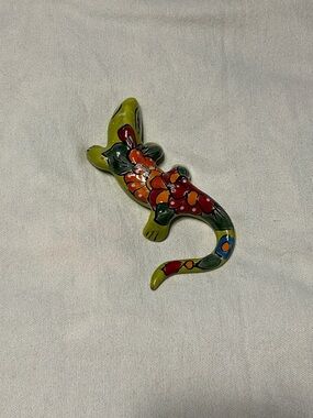 Hand-Painted Colorful Lizard Wall Decor